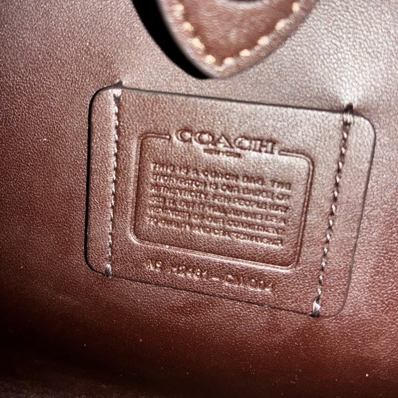 Coach Espresso Suede Crossbody Bag - Picture 7 of 14